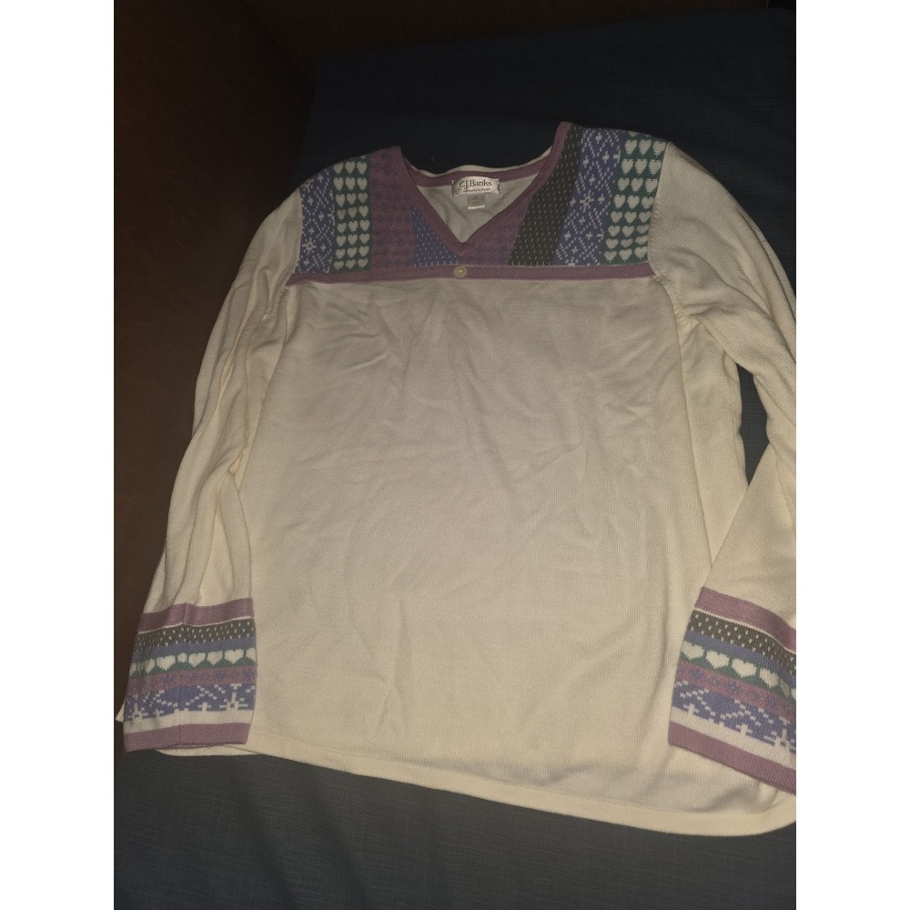CJ banks Christopher and banks‎ heart valentine's day sweater size 2x XXL plus